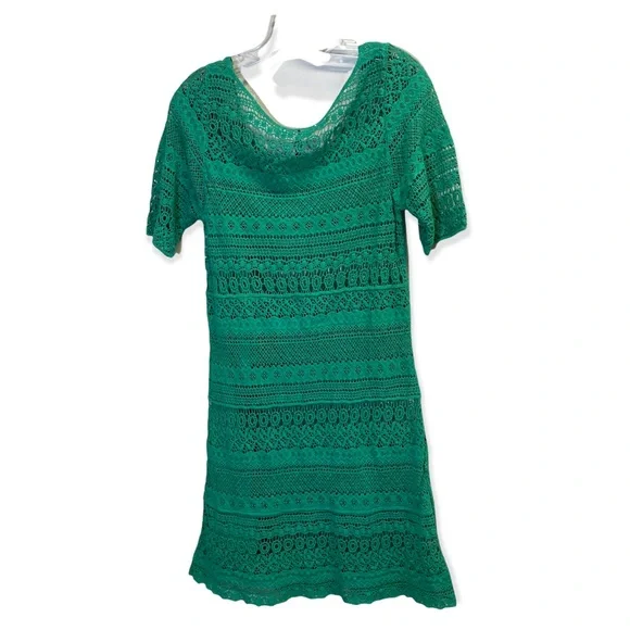 solitaire crochet dress Solitaire Cream Lace Crochet Dress 3/4 Tied